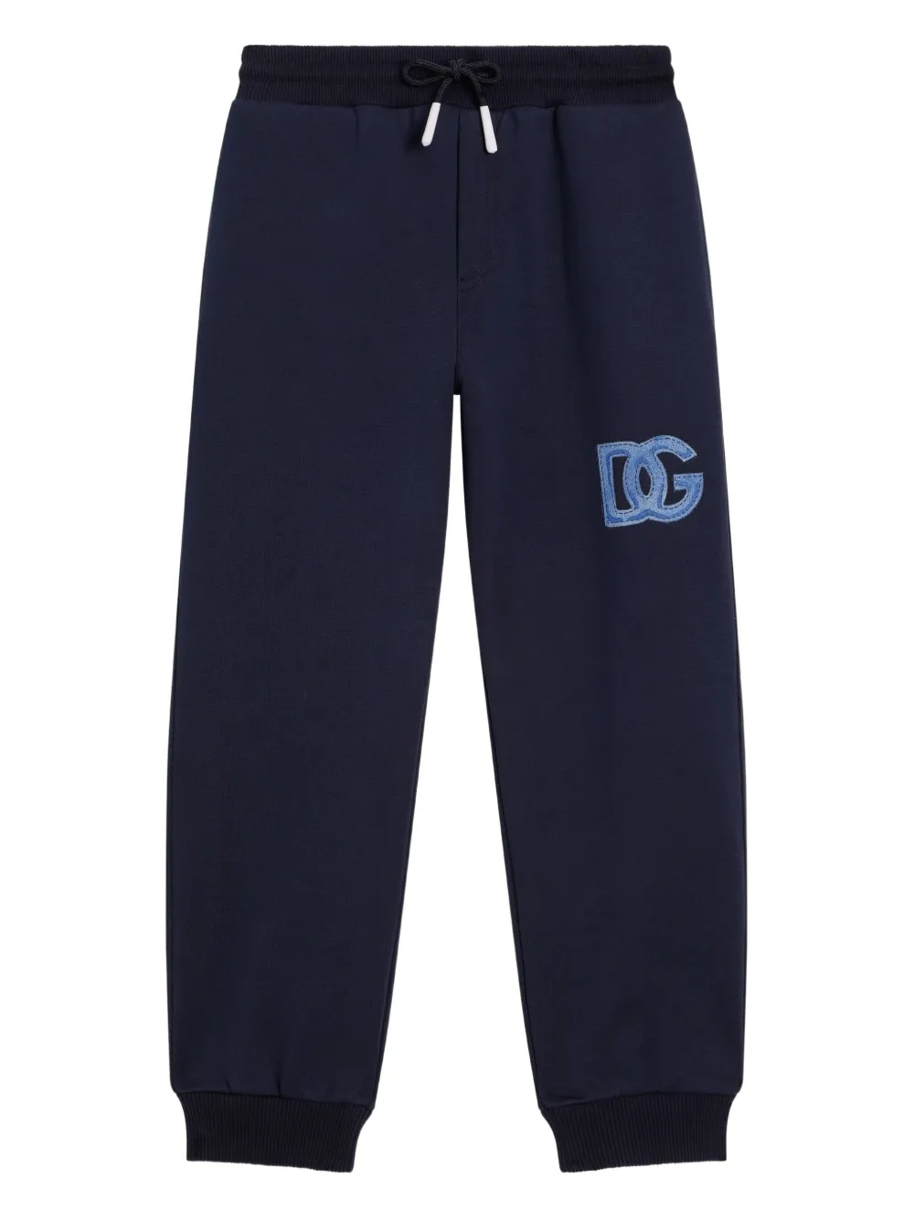 Dolce & Gabbana Kids' Logo-embroidered Track Pants In Blue