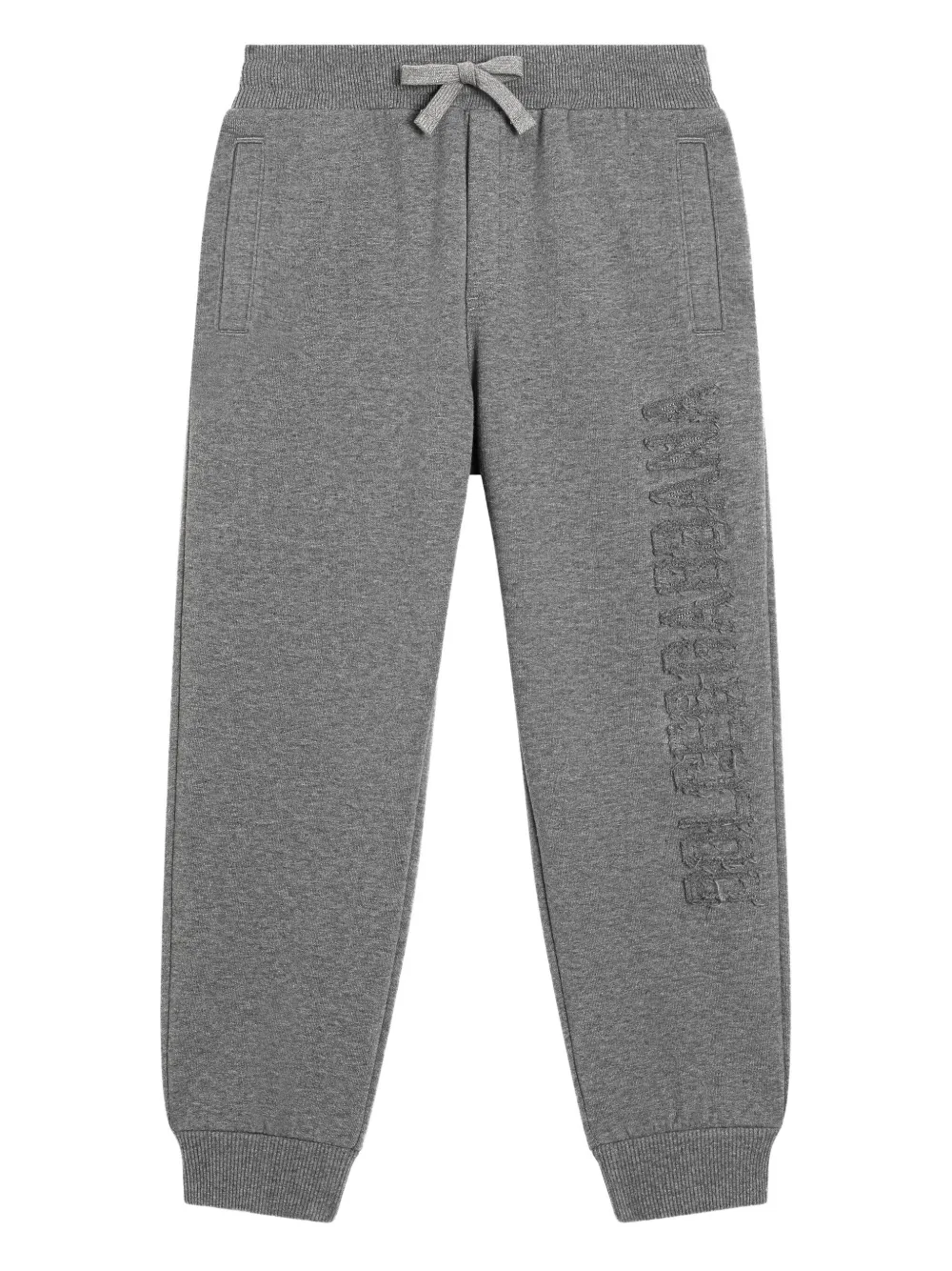 Dolce & Gabbana Kids Broek met geborduurd logo Grijs