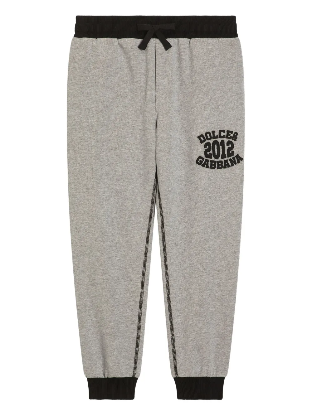 Dolce & Gabbana Kids Katoenen trainingsbroek Grijs