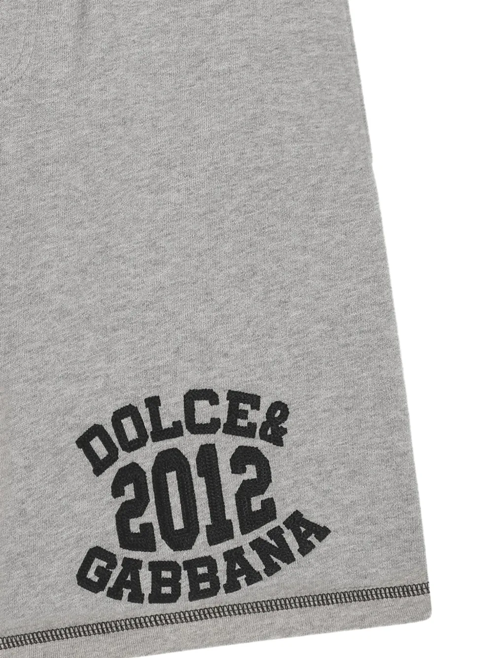 Dolce & Gabbana Kids drawstring-waist logo-print shorts Grijs
