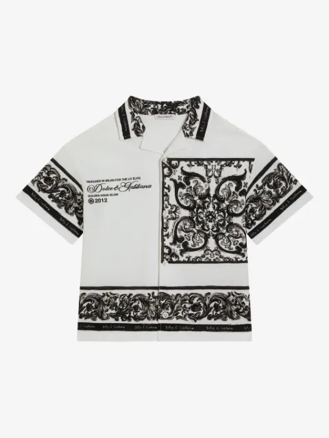 Dolce & Gabbana Kids camisa con estampado de bandana