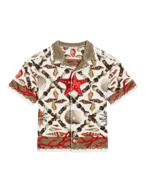 Dolce & Gabbana Kids قميص بأكمام قصيرة وطبعة نجم البحر