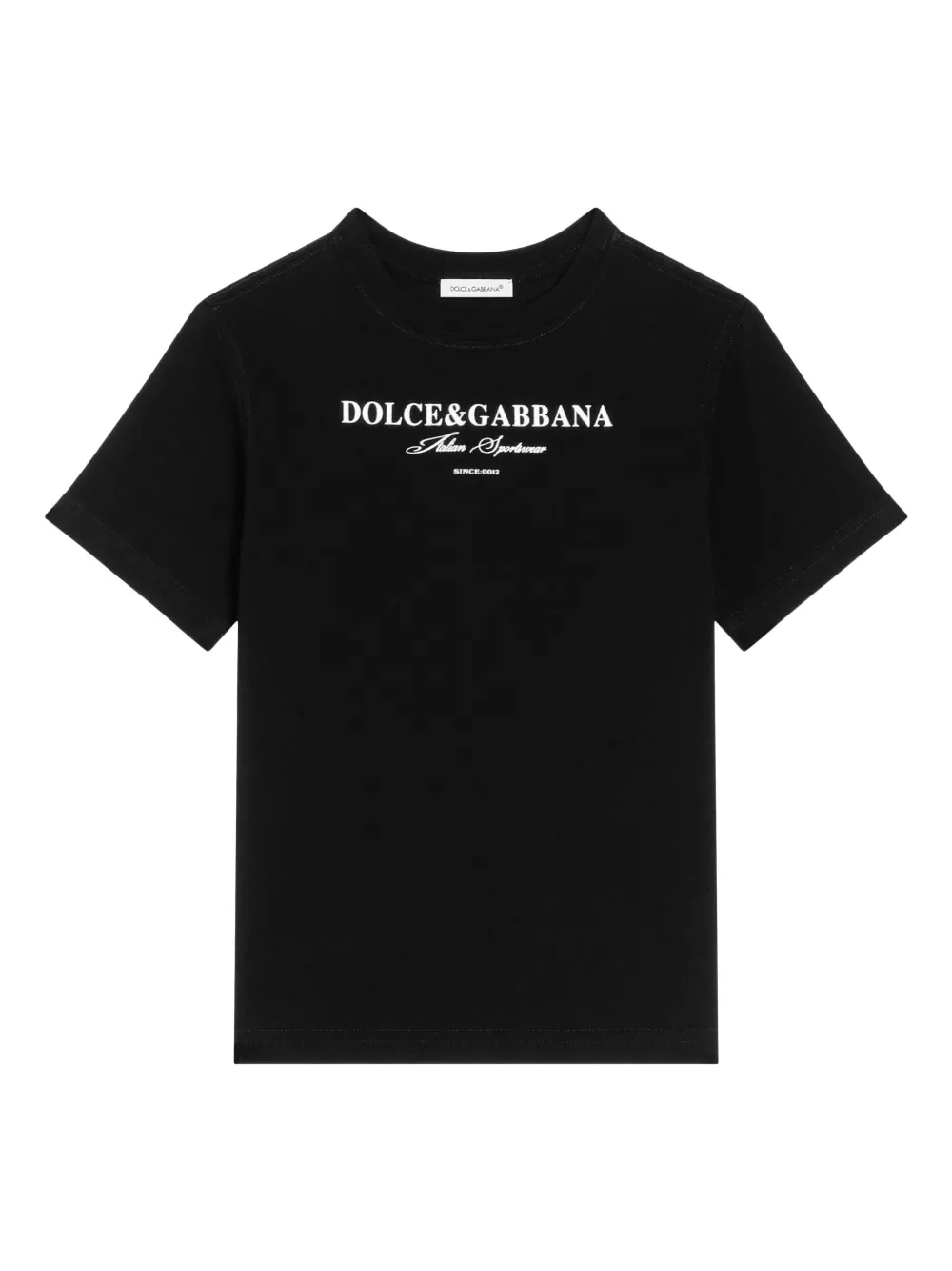 Dolce & Gabbana Kids Katoenen T-shirt Zwart