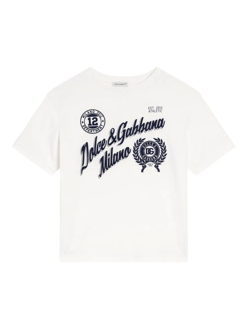 Dolce & Gabbana Kids' Logo-print T-shirt In White