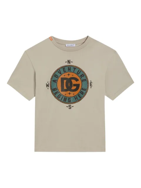 Dolce & Gabbana Kids camiseta con logo Compass