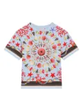 Dolce & Gabbana Kids shell-print T-shirt - Blue