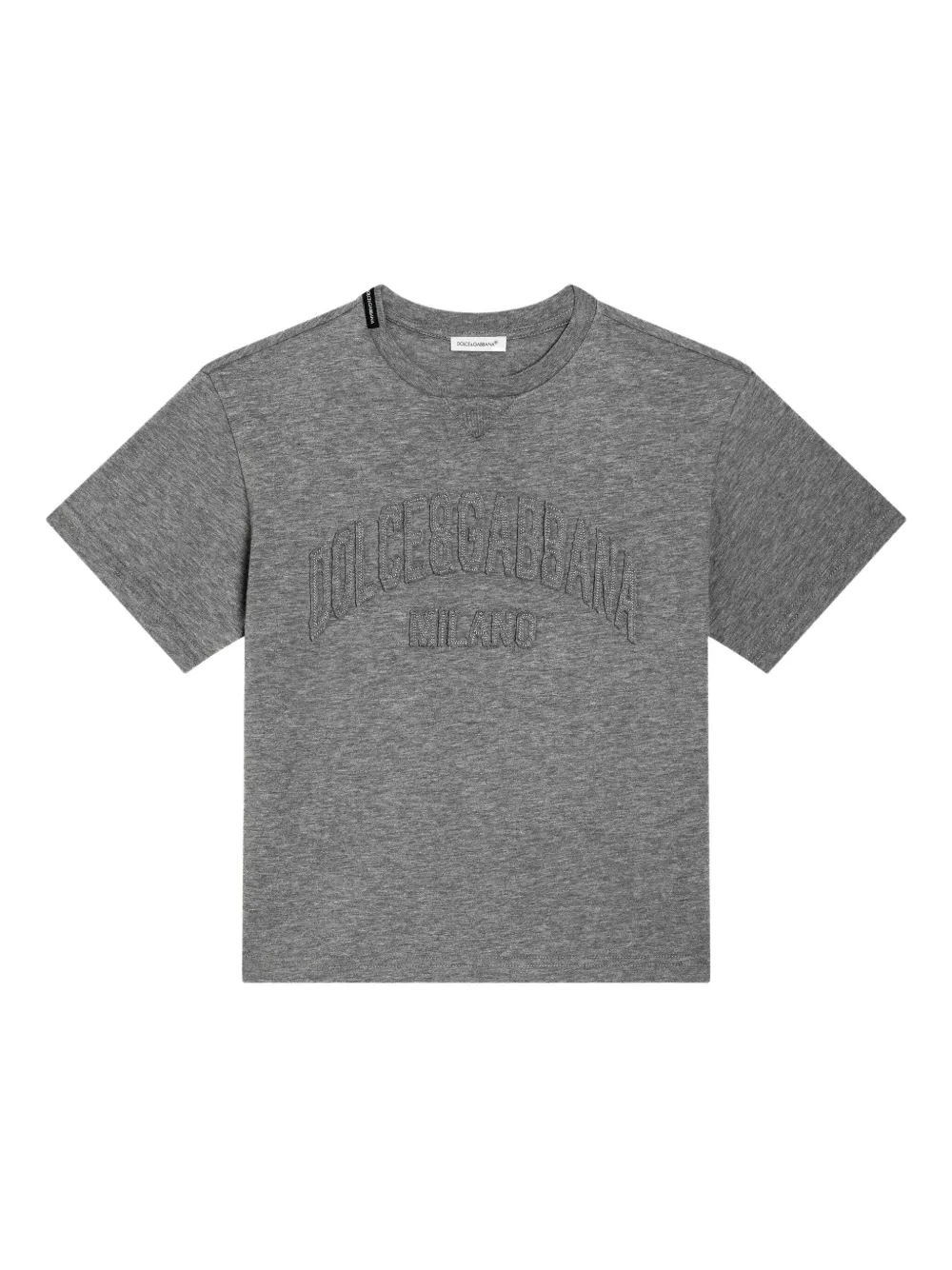 Dolce & Gabbana Kids embossed-logo T-shirt - グレー Dolce & Gabbana Kids embossed-logo T-shirt - グレー