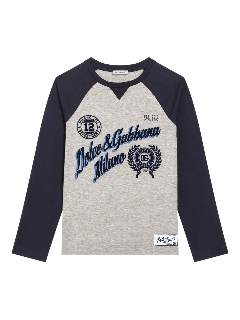 Dolce & Gabbana Kids T-shirt met logoprint Grijs