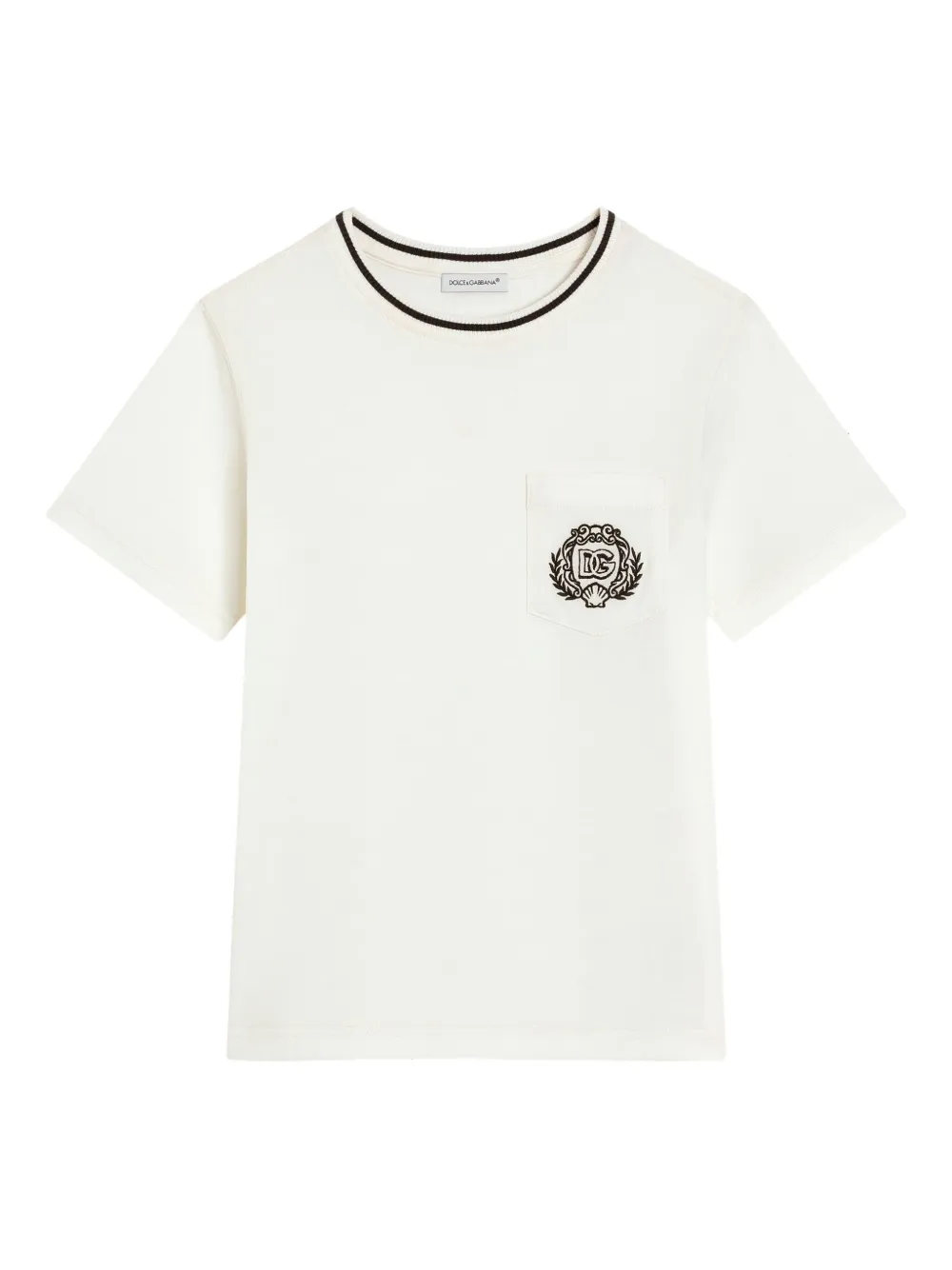 Dolce & Gabbana Kids T-shirt met opgestikte zak Wit