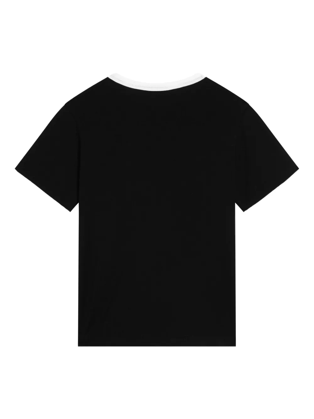 Dolce & Gabbana Kids Katoenen T-shirt met logoprint Zwart