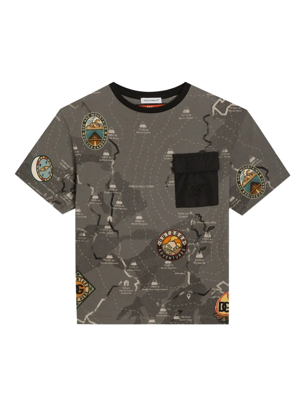 Dolce & Gabbana Kids T-shirt met zak Grijs
