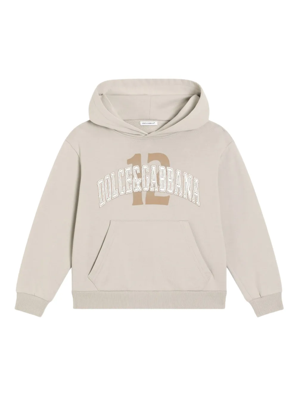 Dolce & Gabbana Kids Felpa con cappuccio e logo - Toni neutri