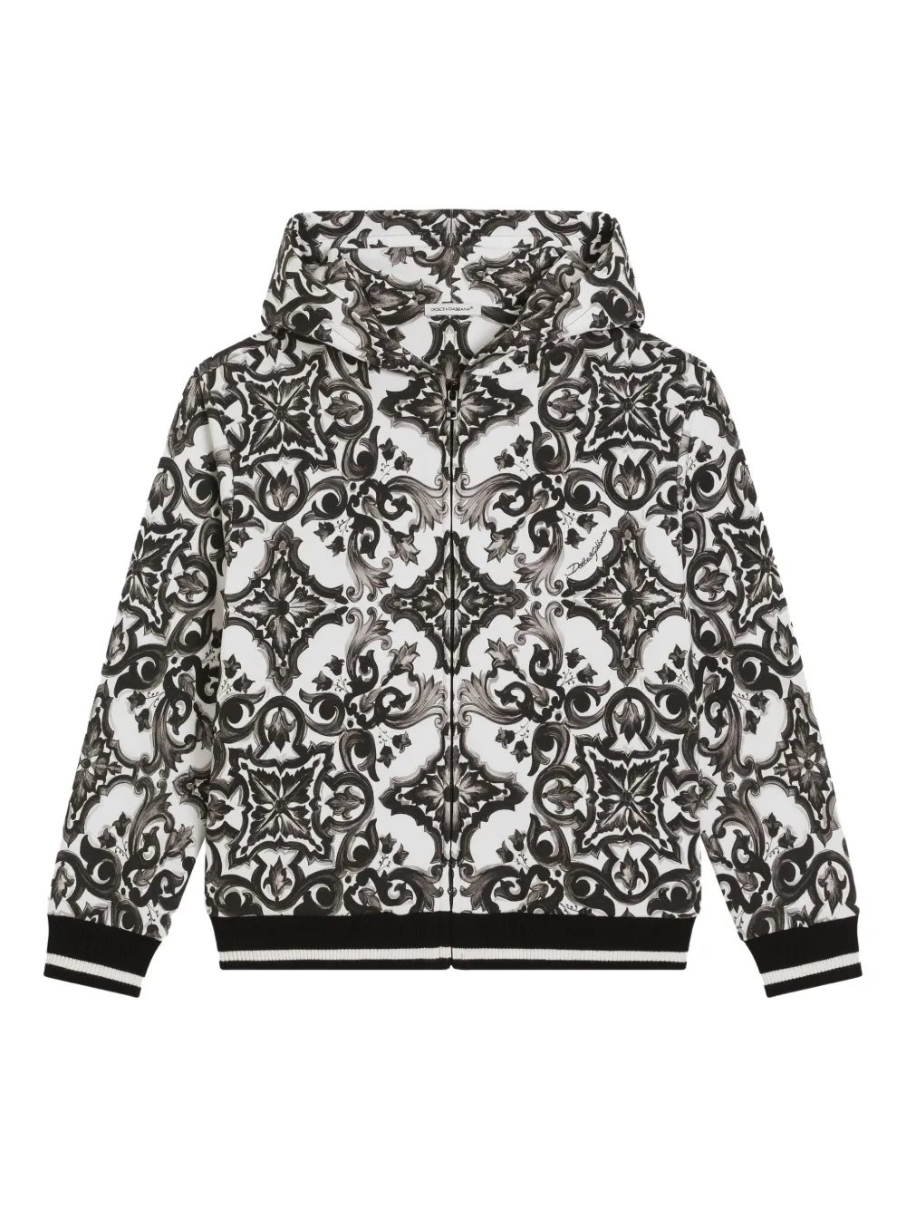 Dolce & Gabbana Kids Katoenen hoodie Zwart