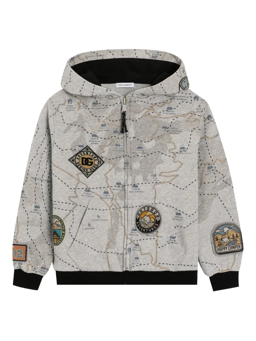 Dolce & Gabbana Kids ジップアップ パーカー - グレー Dolce & Gabbana Kids ジップアップ パーカー - グレー