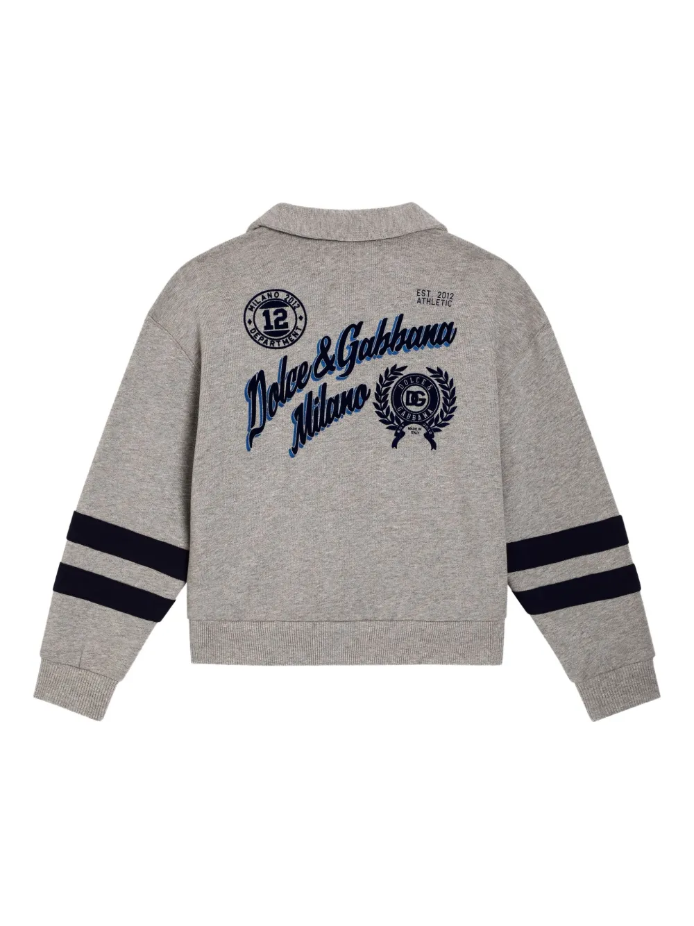 Dolce & Gabbana Kids Button-up vest met borduurwerk Grijs