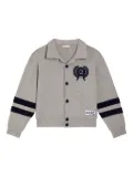Dolce & Gabbana Kids button-up embroidered cardigan - Grey
