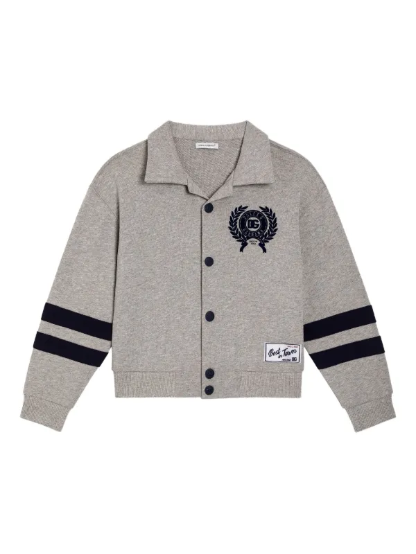 Dolce & Gabbana Kids エンブロイダリーカーディガン | グレー