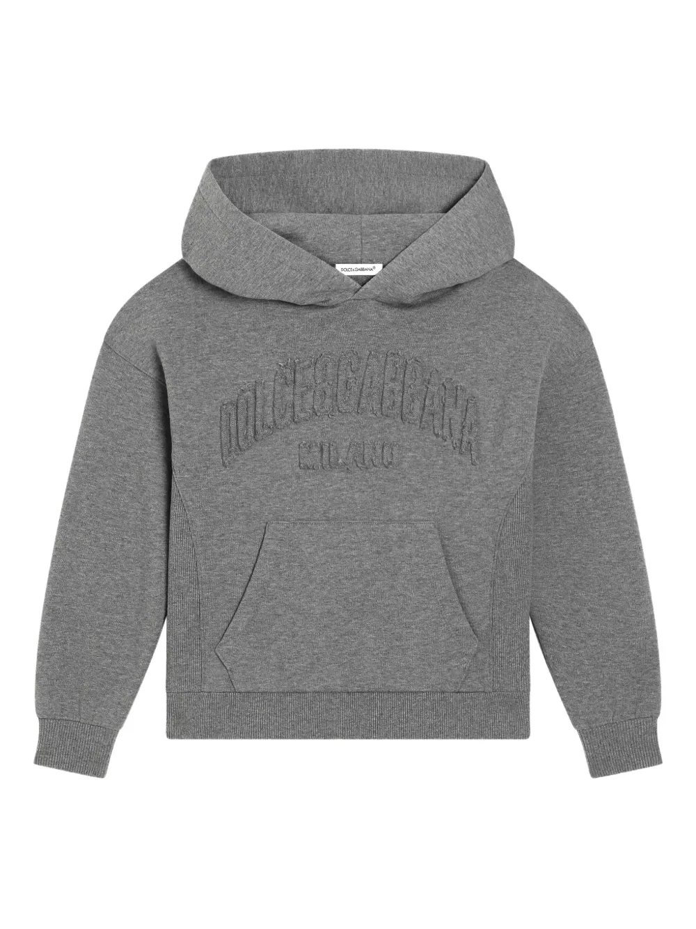 Dolce & Gabbana Kids Hoodie met geborduurd logo Grijs