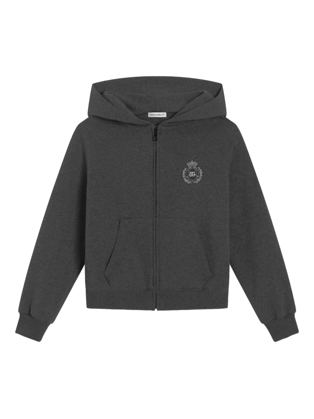 Dolce & Gabbana Kids Hoodie met rits Grijs
