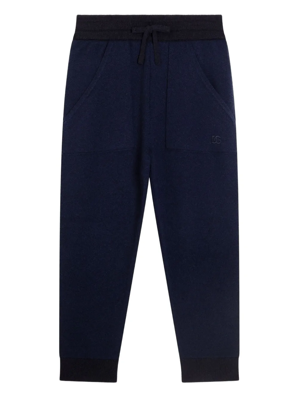 Dolce & Gabbana Wool And Cashmere Fleece Trousers In Blue