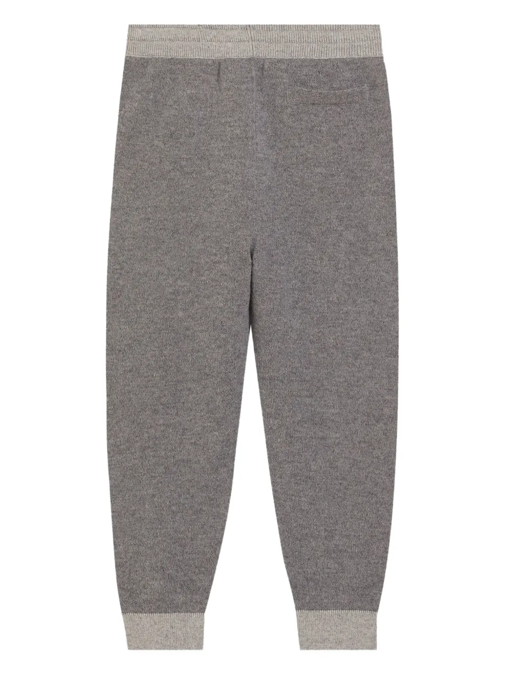 Dolce & Gabbana Kids Joggingbroek met geribbelde enkels en logo Grijs