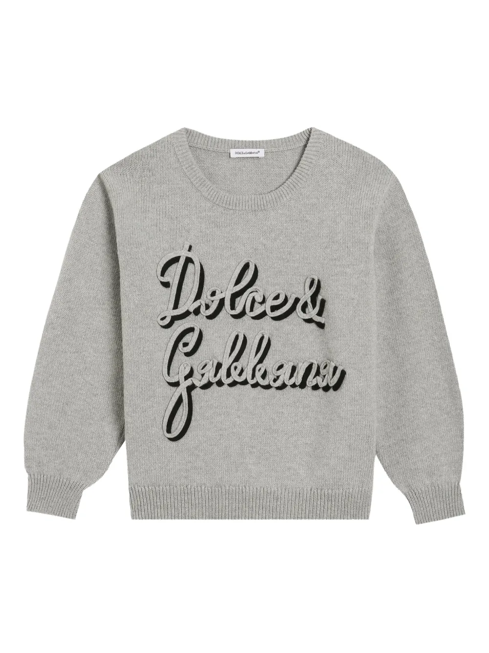Dolce & Gabbana Kids ロゴ セーター - グレー Dolce & Gabbana Kids ロゴ セーター - グレー