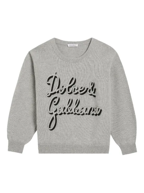Dolce & Gabbana Kids suéter con detalle del logo