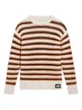 Dolce & Gabbana Kids striped open-knit sweater - Neutrals