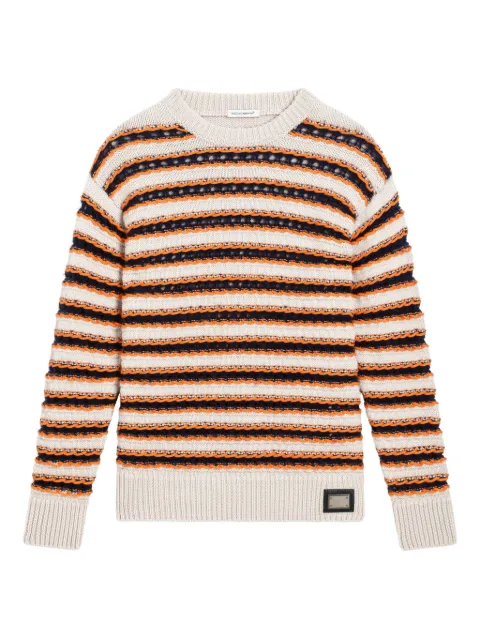Dolce & Gabbana Kids striped open-knit sweater