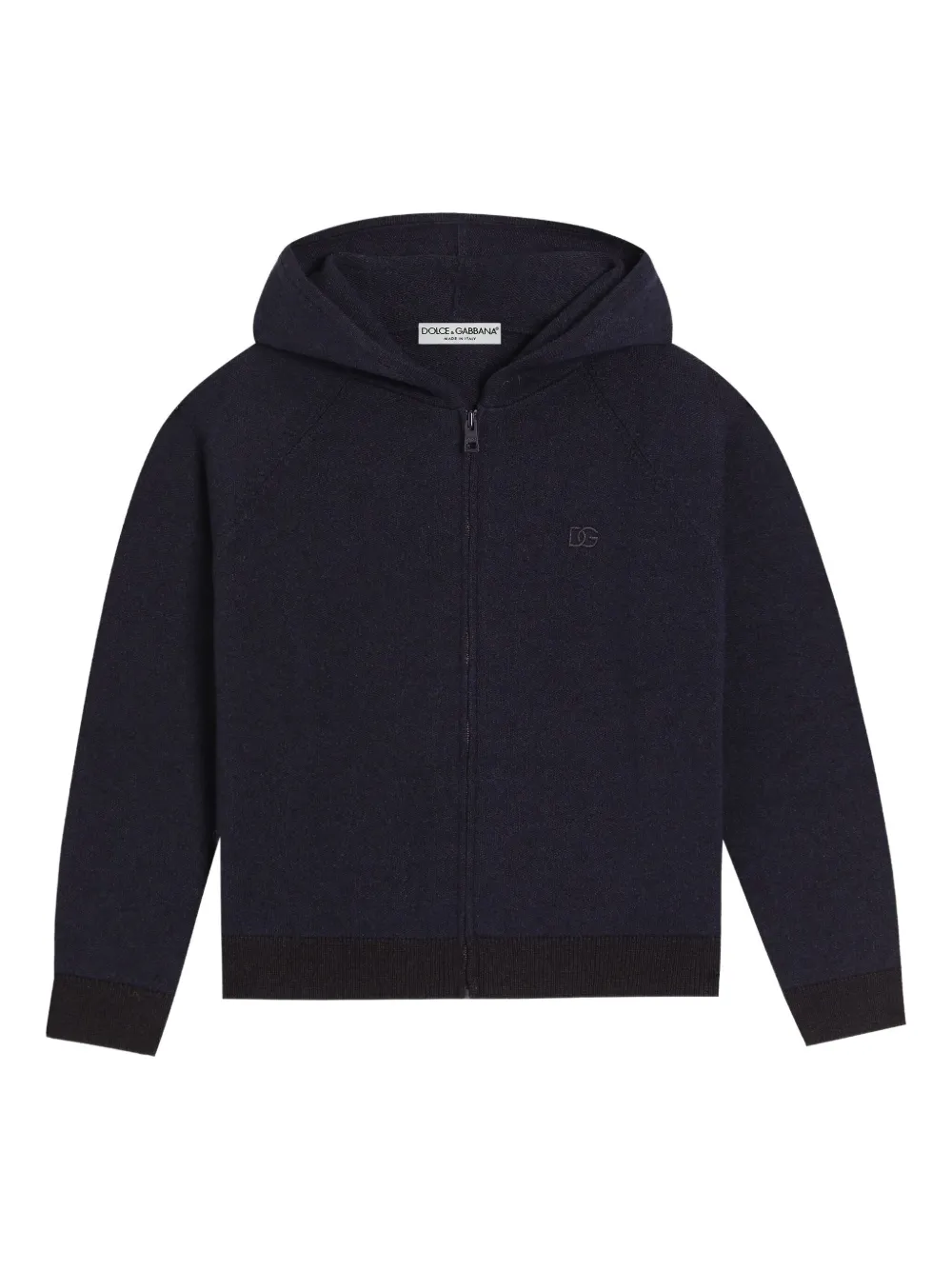 Dolce & Gabbana Kids Hoodie met rits Blauw