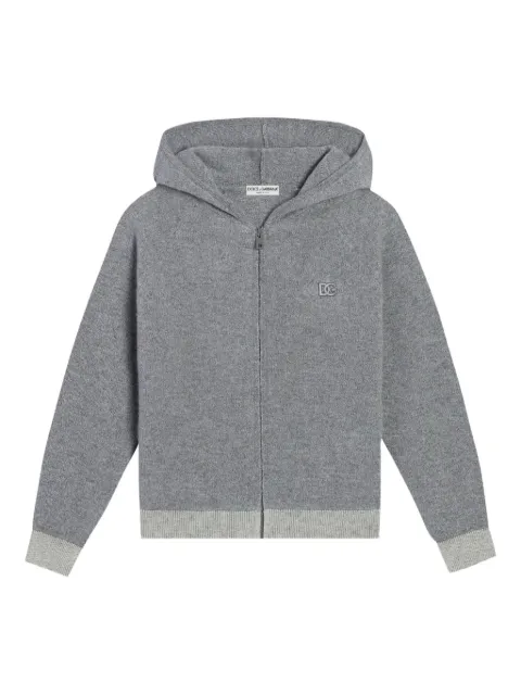 Dolce & Gabbana Kids zip-up wool hoodie