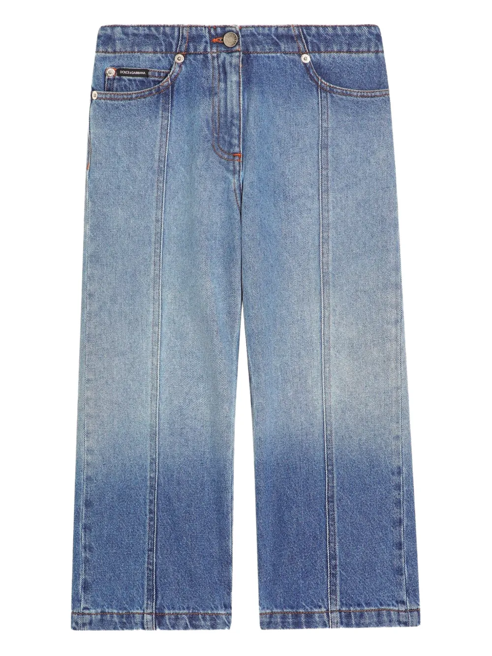 Dolce & Gabbana Kids Katoenen jeans Blauw