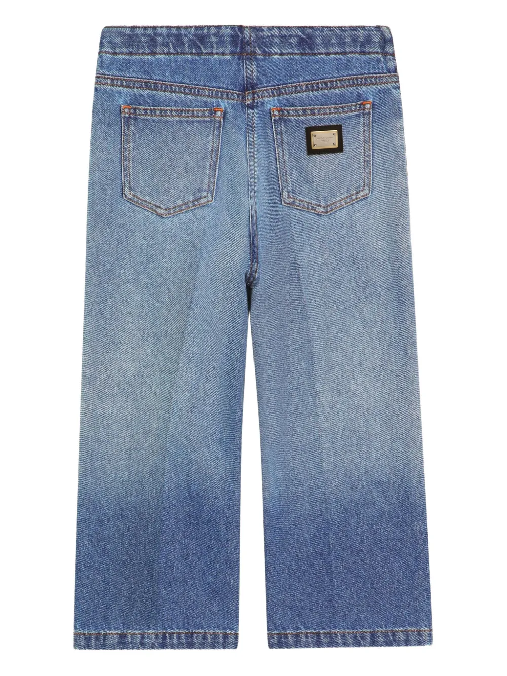 Dolce & Gabbana Kids Katoenen jeans Blauw