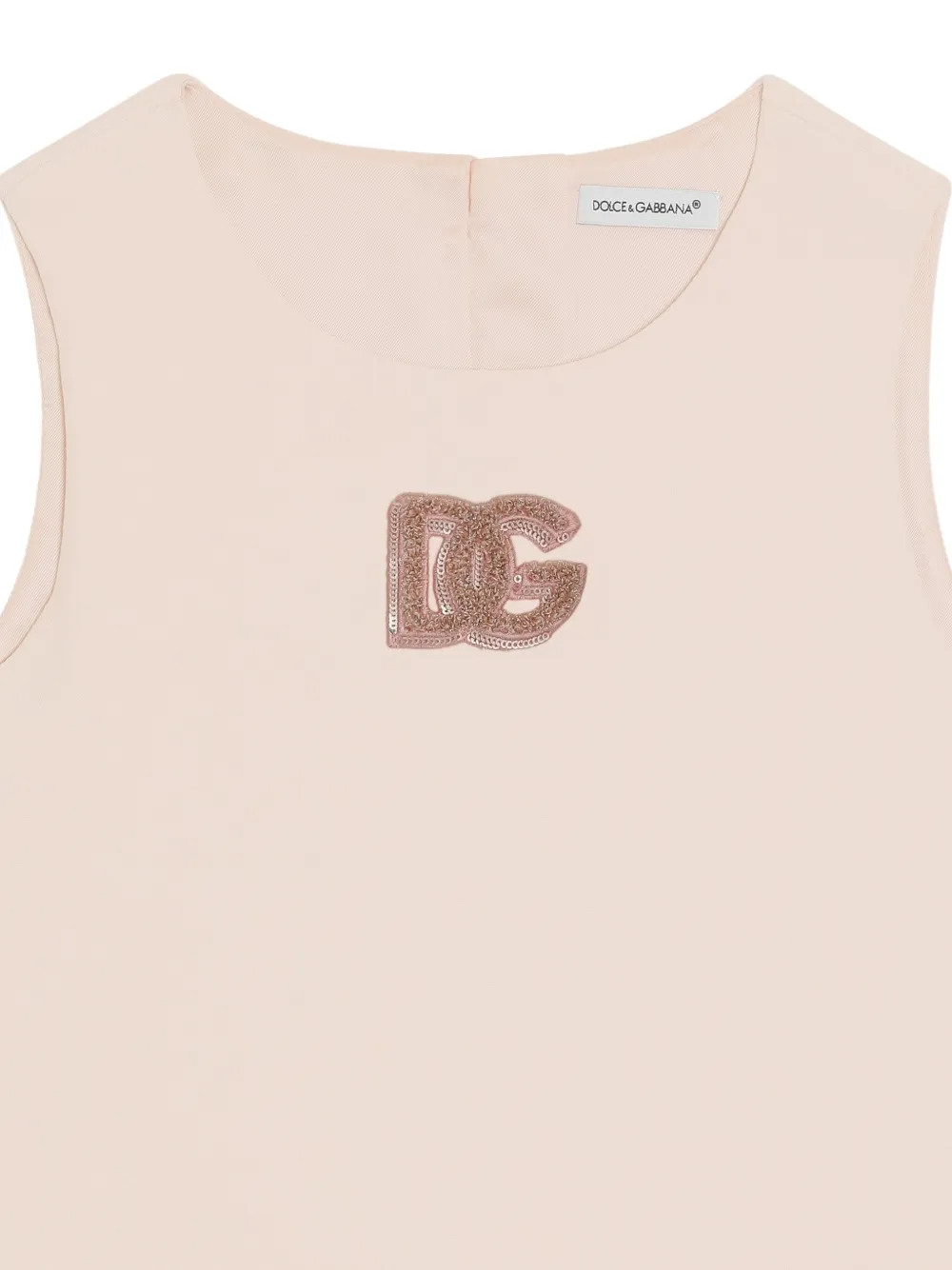 Dolce & Gabbana Kids Mouwloze jurk Roze
