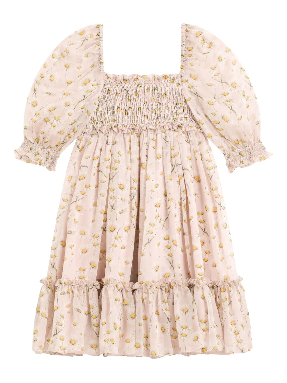 Dolce & Gabbana Kids Gelaagde jurk Beige