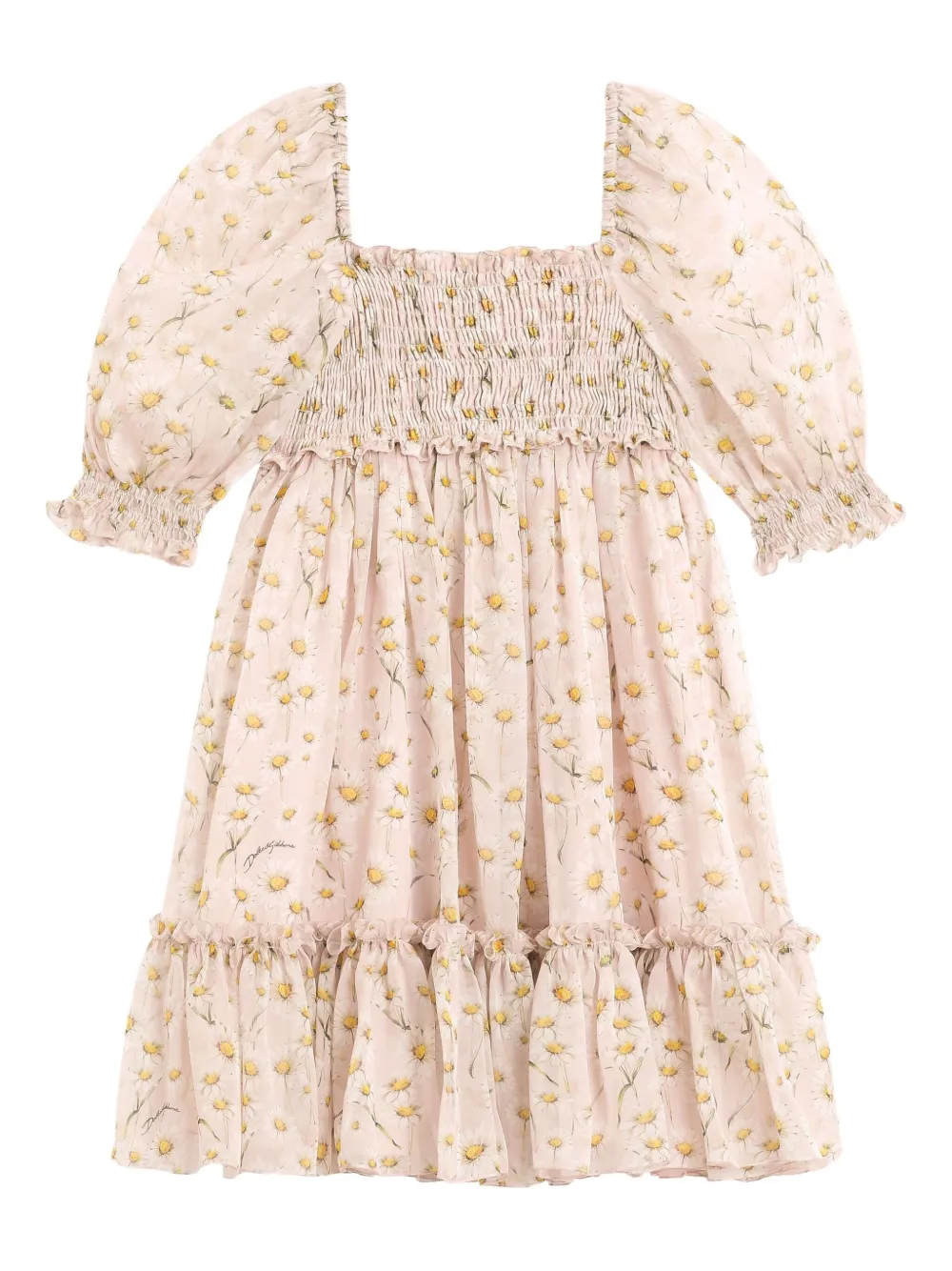 Dolce & Gabbana Kids Gelaagde jurk Beige