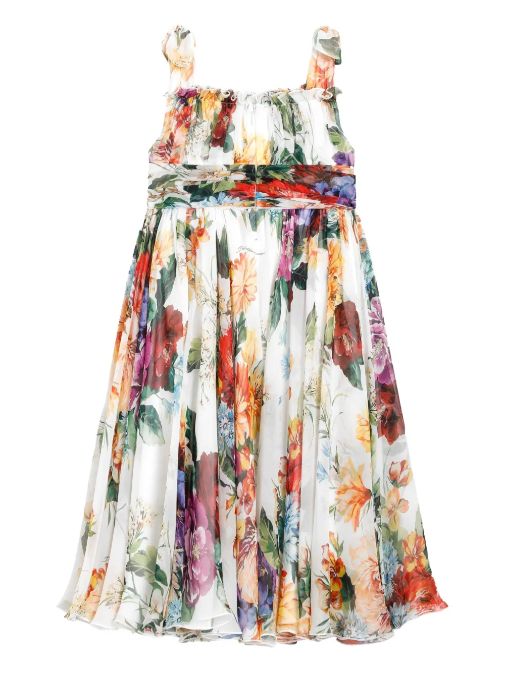 Dolce & Gabbana Kids Jurk met bloemenprint Wit