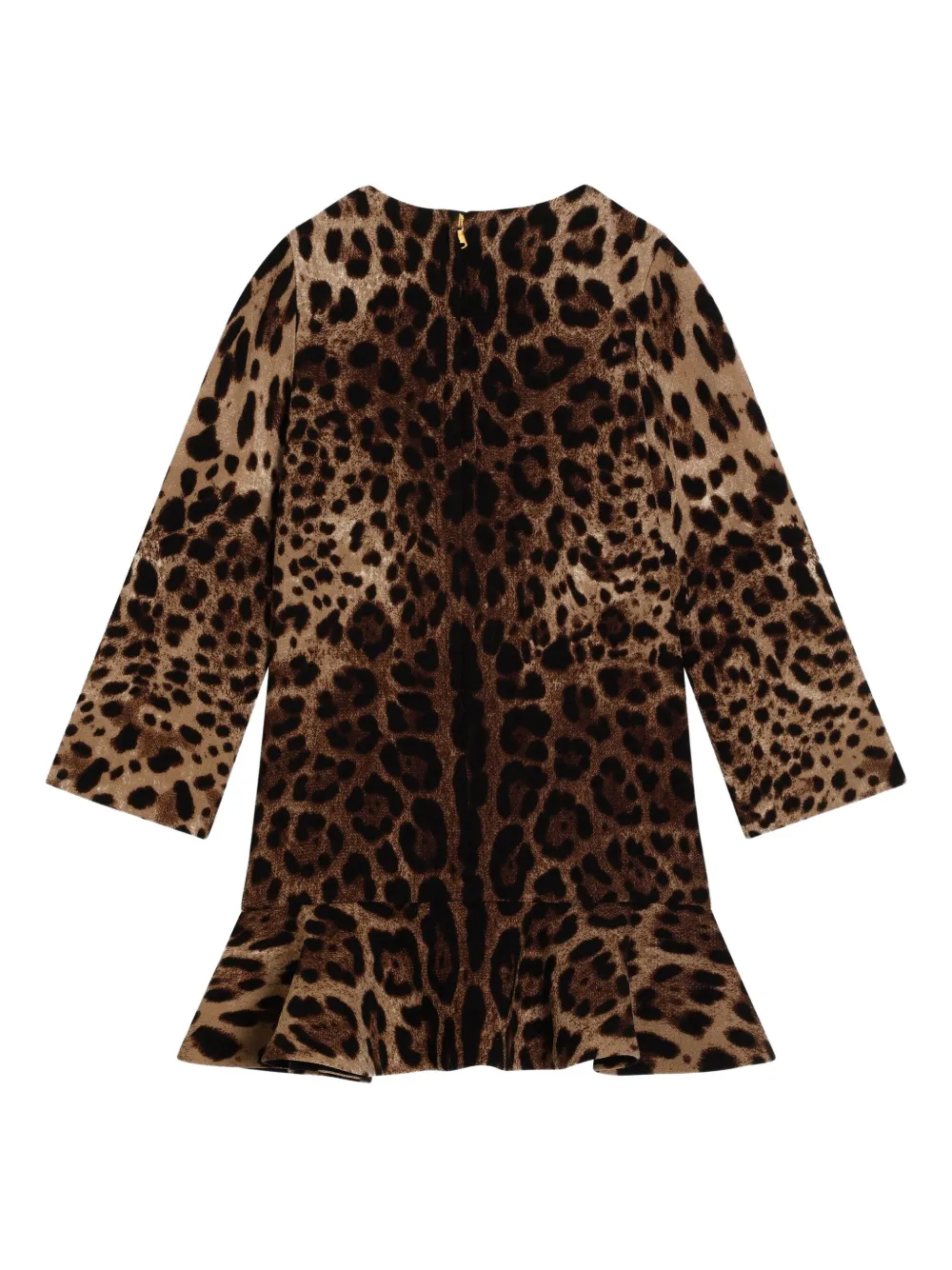 Dolce & Gabbana Kids Jurk met luipaardprint Bruin