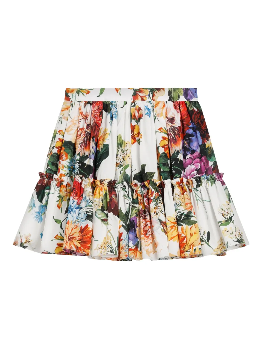 Dolce & Gabbana Kids jupe en coton à fleurs | Jupes décontractées | Image 2