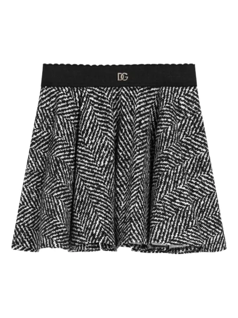 Dolce & Gabbana Kids chevron pleated skirt
