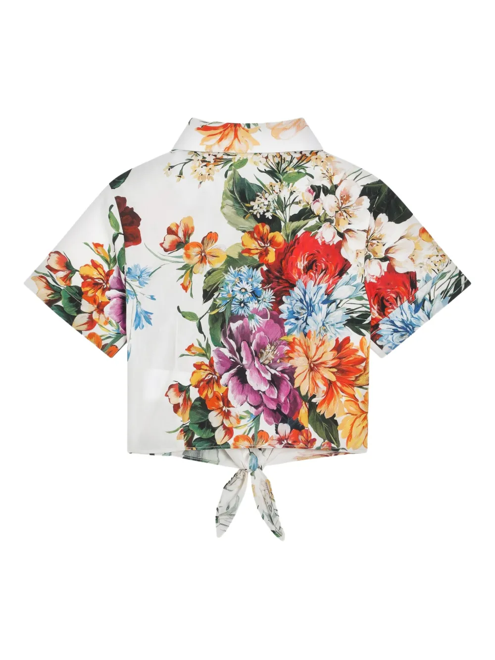 Dolce & Gabbana Kids Shirt met bloemenprint Wit