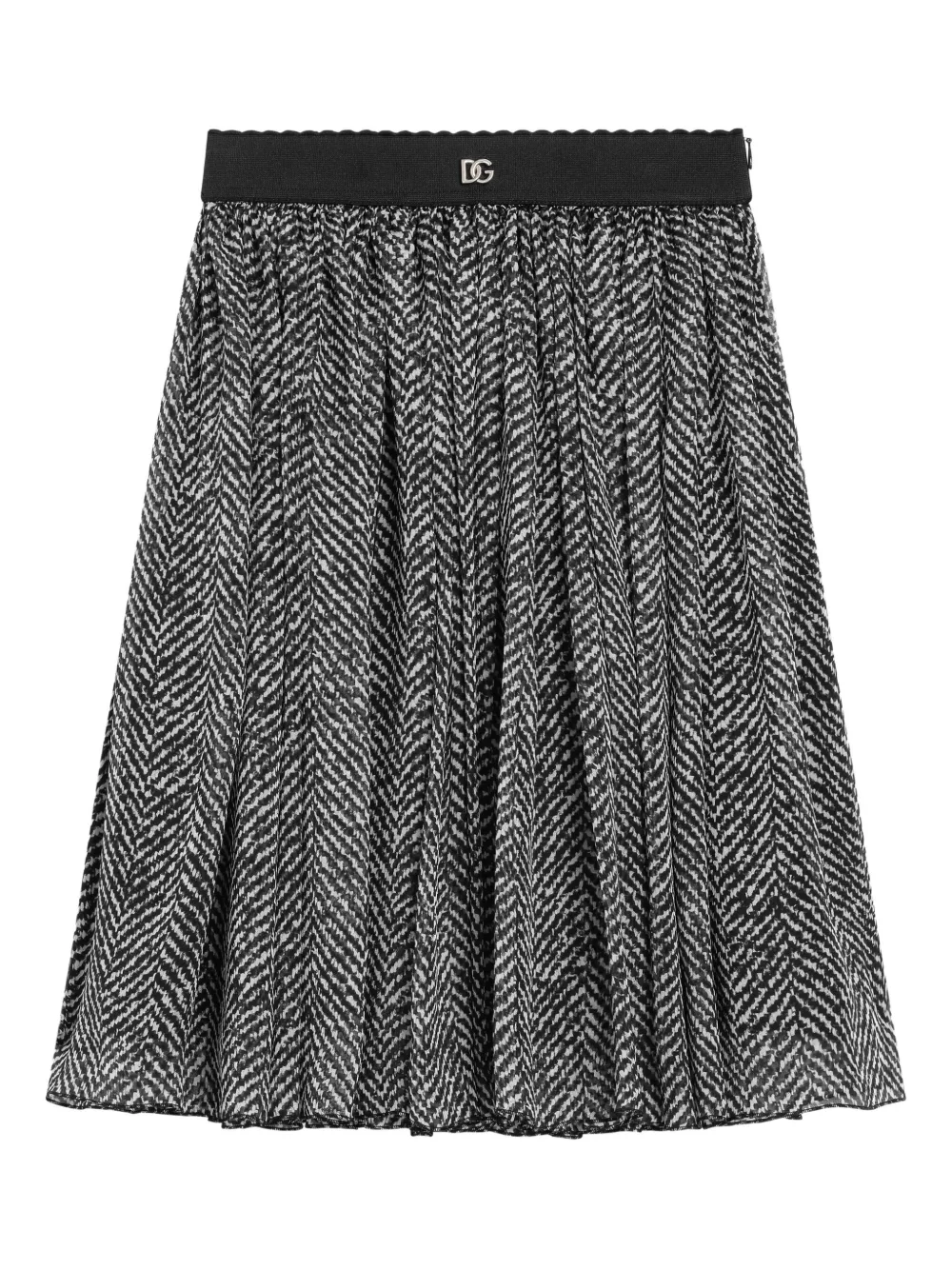 Dolce & Gabbana Kids Plooirok Zwart