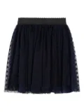 Dolce & Gabbana Kids logo-embellished tulle skirt - Blue