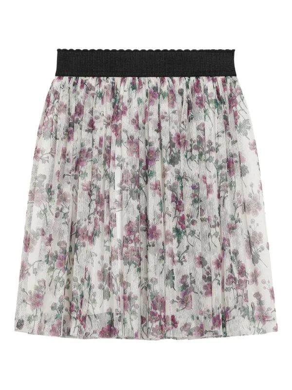 Dolce & Gabbana Kids フローラル チュールスカート | ホワイト