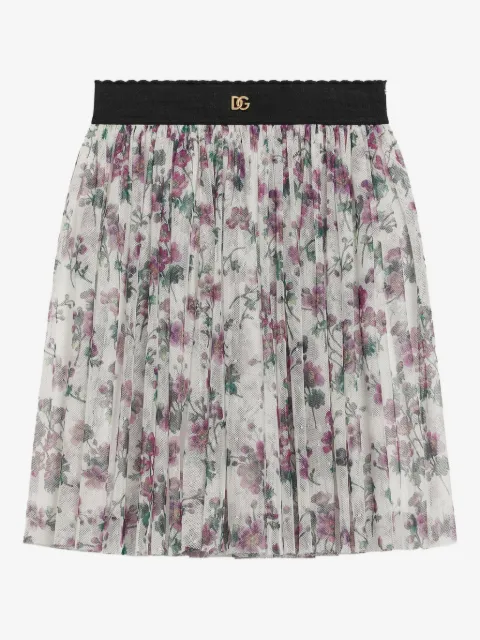 Dolce & Gabbana Kids Floraler Tüllrock
