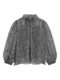 Dolce & Gabbana Kids chevron-print high-neck blouse - Black