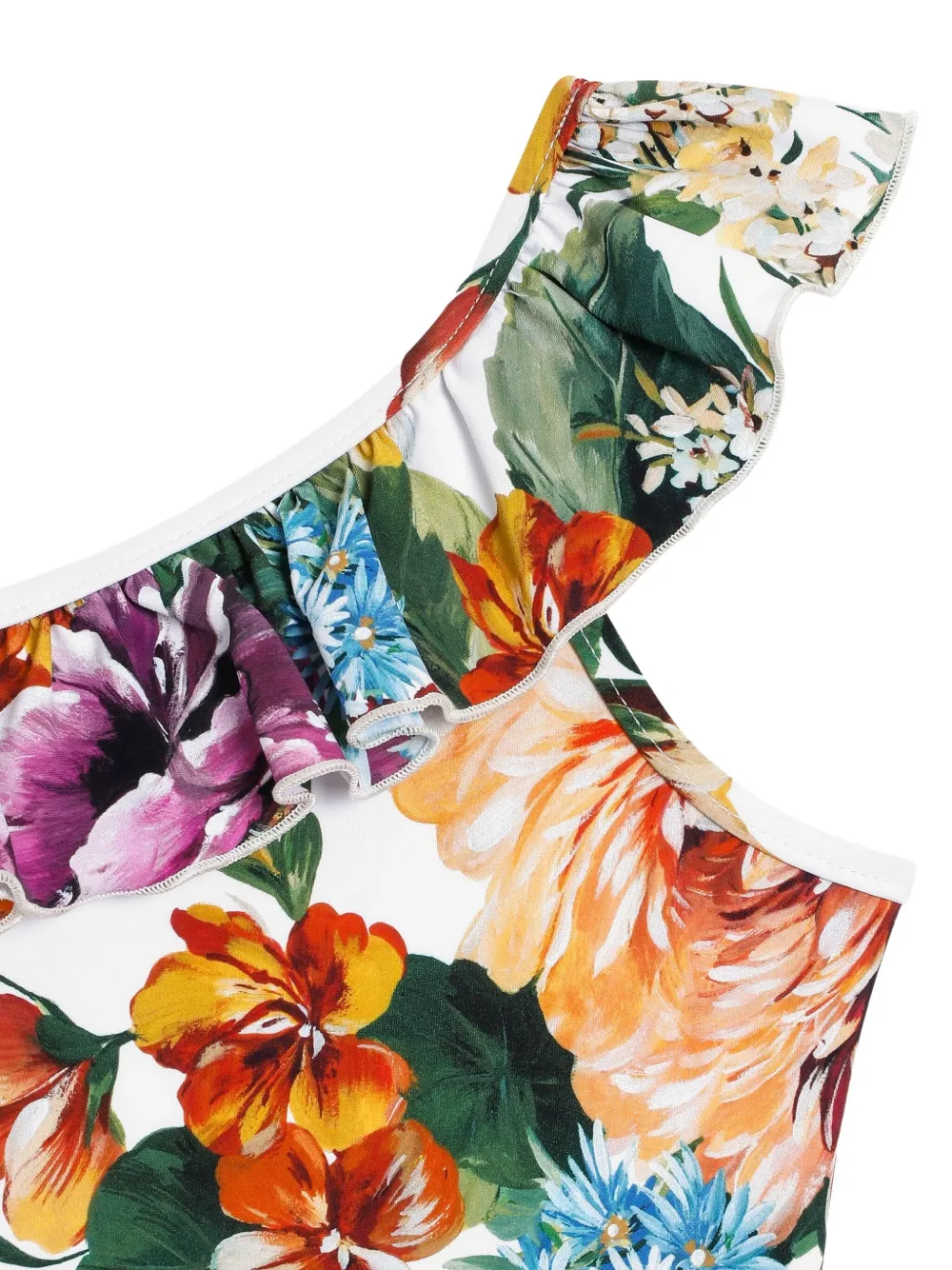 Dolce & Gabbana Kids Badpak met bloemenprint Wit