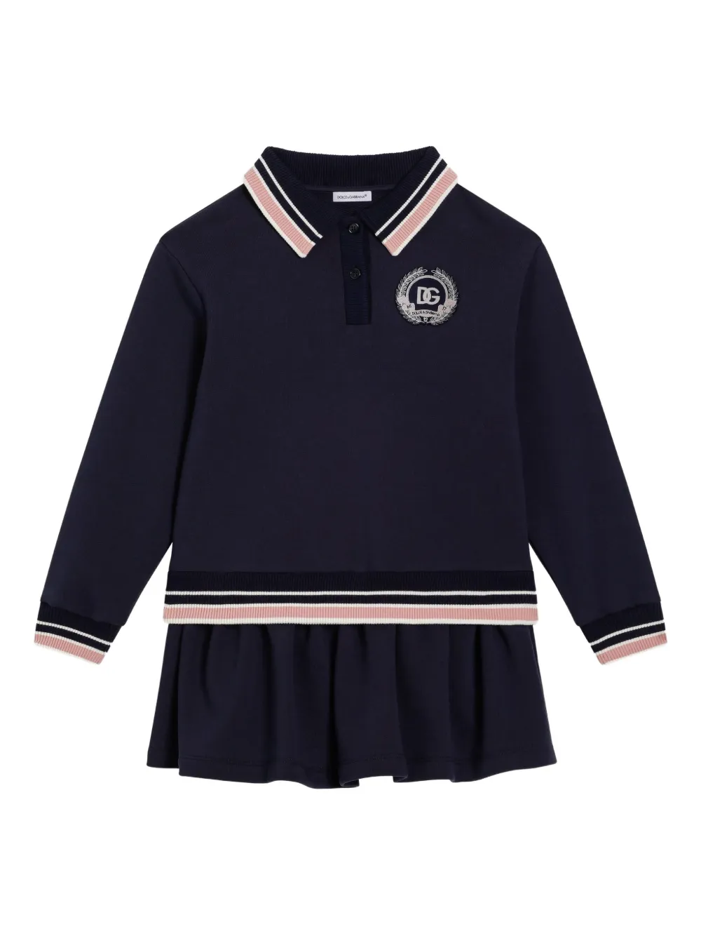 Dolce & Gabbana Kids Flared polojurk Blauw