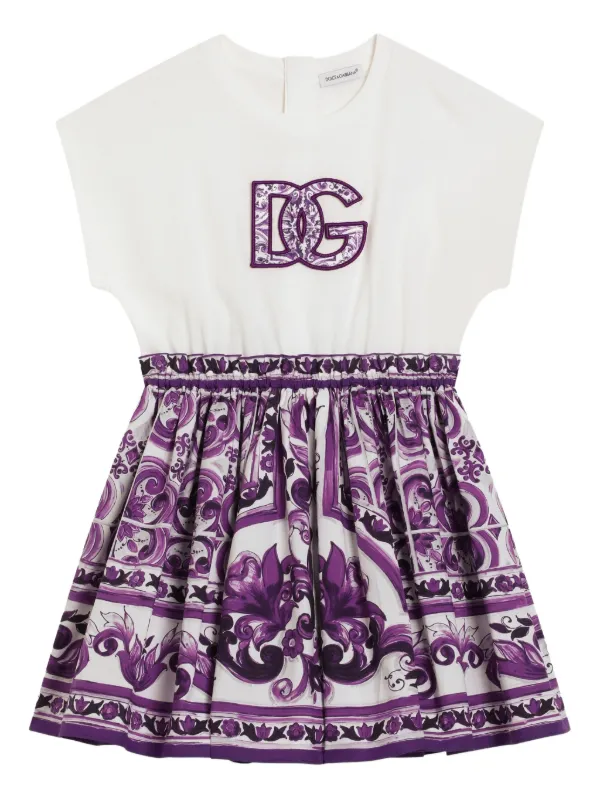 ワンピース DOLCE&GABBANA Majolica Kids Dress 29690289_58804707_600.jpg