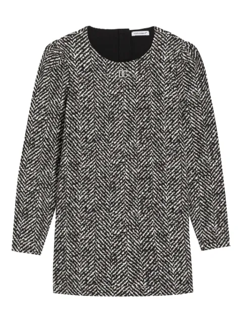 Dolce & Gabbana Kids herringbone dress